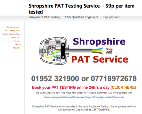 Shropshire PAT Service